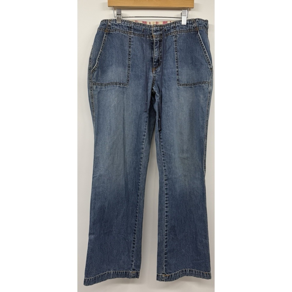 Vintage 2005 Y2K Old Navy Jeans  Drawstring Just Below Waist SZ 10 Coastal